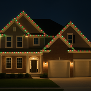 House with permanent lights