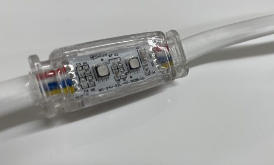 Permanent RGB Pebble Lights up close