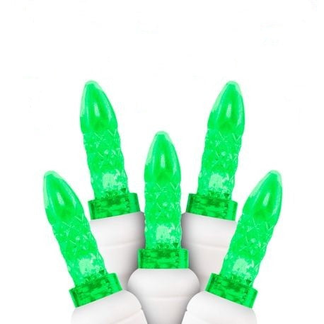 M5 LED Christmas Lights 70L Green WHITE WIRE