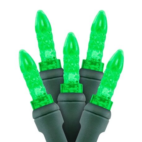 M5 100L Full Wave LED Green Holiday Lights