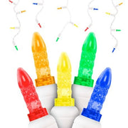M5 LED Icicle Lights 70L Multi WHITE WIRE