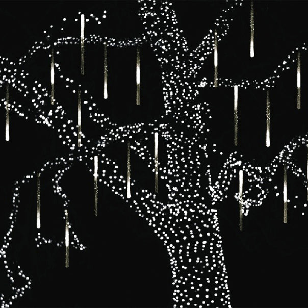 Add some sparkle with cascading light tubes