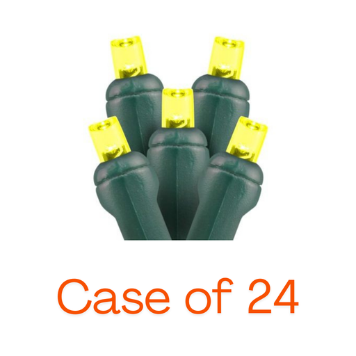 Yellow mm LED Christmas lights 100L case of 24