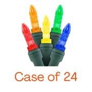 Multi colored M5 LED Christmas lights case of 24