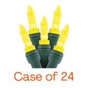 Yellow M5 LED Christmas lights case of 24