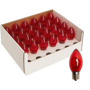 Red c9 LED filament bulb - 24pk