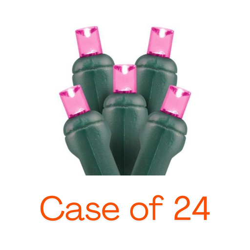 Pink 5mm 100L Christmas lights -case of 24