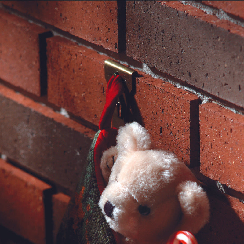 Brick clip stocking hanger