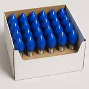 25 blue C9 bulbs