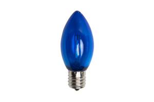 C9 filament LED bulb blue