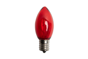 C9 LED filament bulb in red