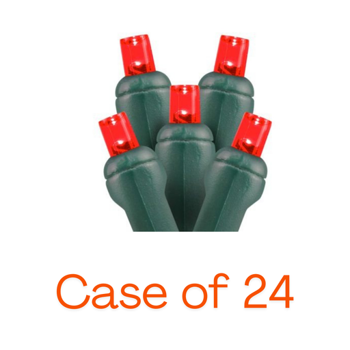 Case of red 5mm 100l Christmas lights