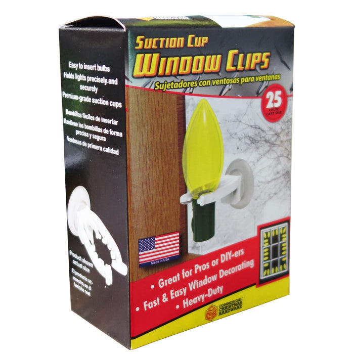 Suction Cup Window Clip - 25 Pack