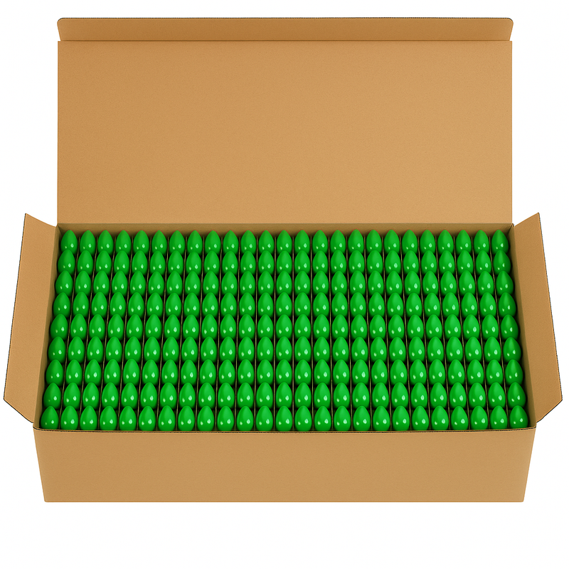case of green c9 bulbs