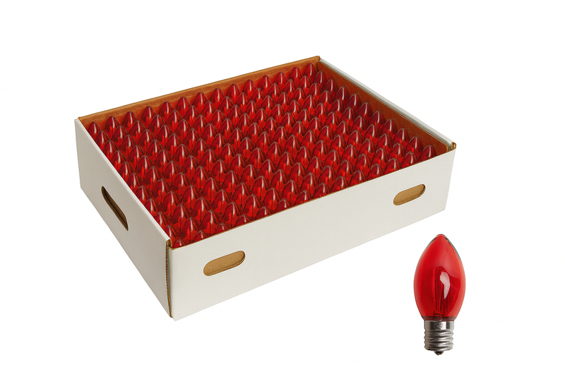 500 pack of c9 red bulbs