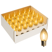 C9 LED warm white filament 25 pack