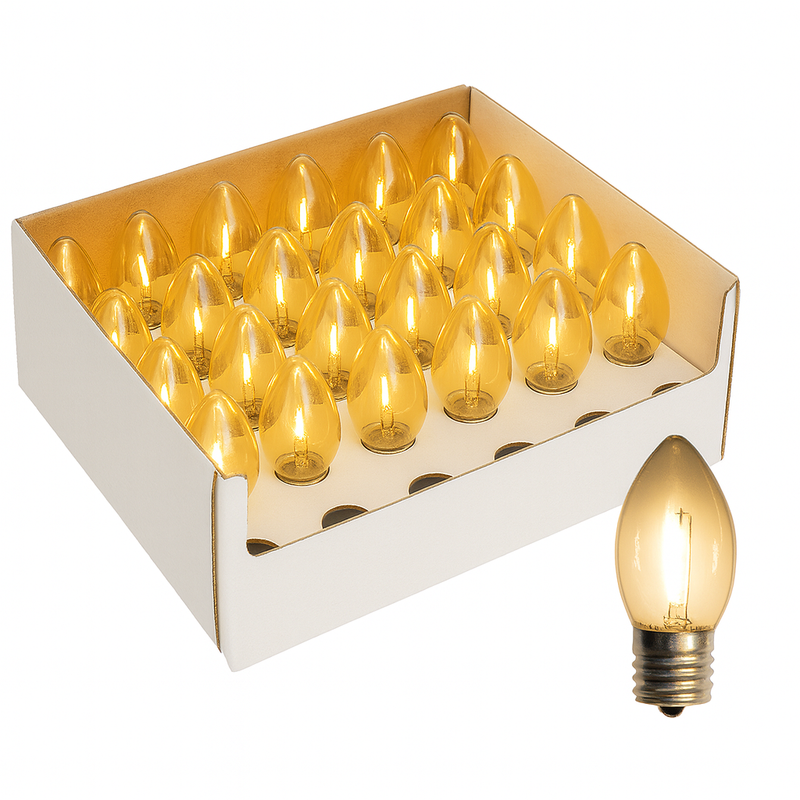 C9 LED warm white filament 25 pack