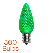 c9 green case of 500 bulbs