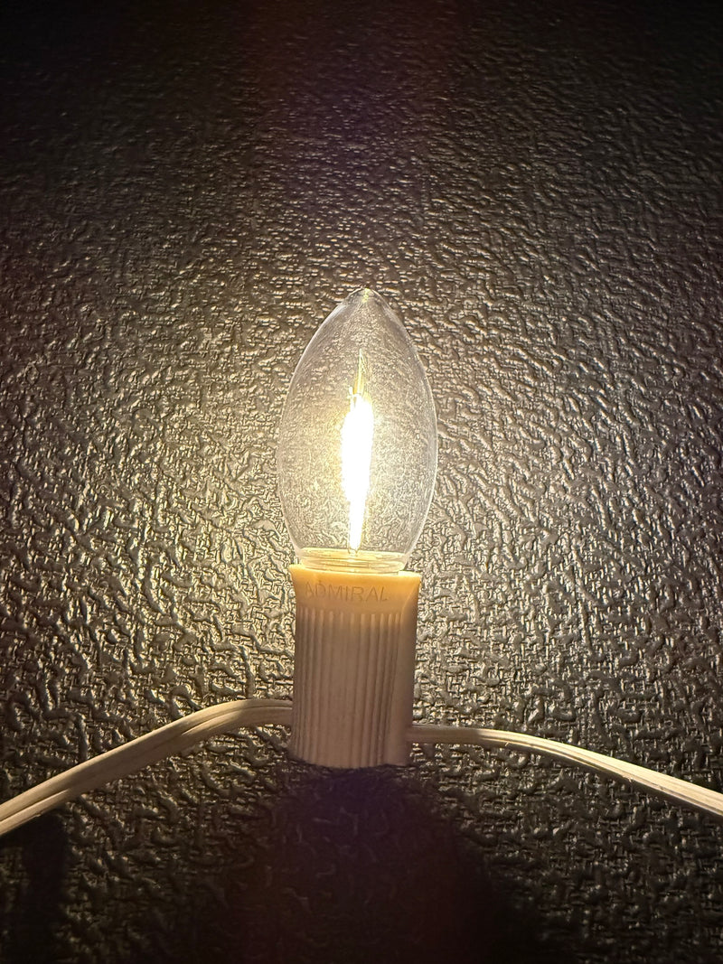 warm white filament c9 bulb