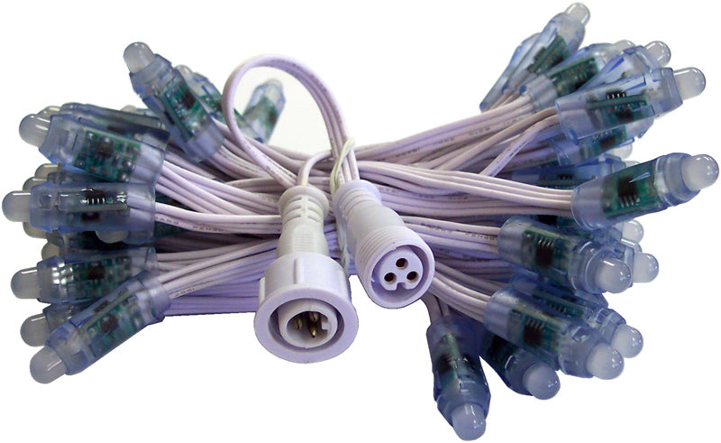 RGB 12mm pixels white wire