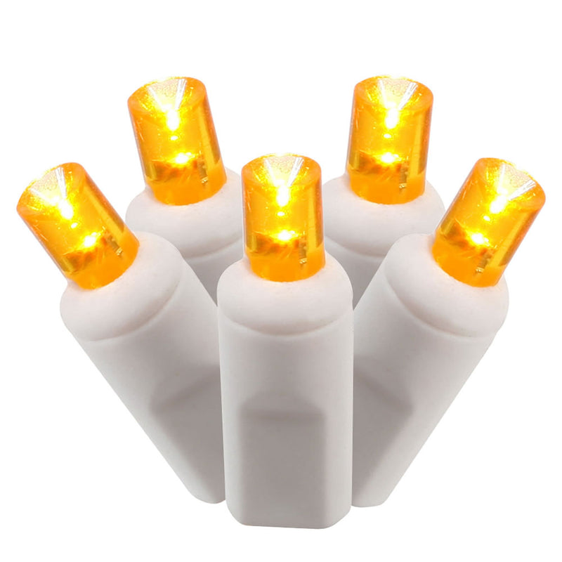 orange white wire 5mm Christmas lights