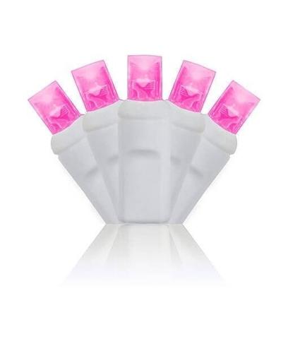 pink white wire Christmas lights