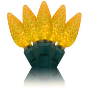 Gold C6 LED Christmas lights 50L yellow