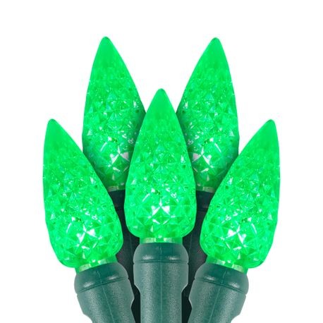 35 count Green C6 LED strands