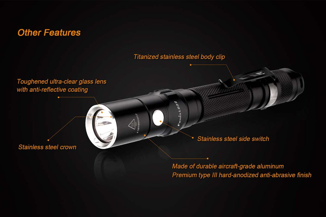 Fenix LD22 flashlight features