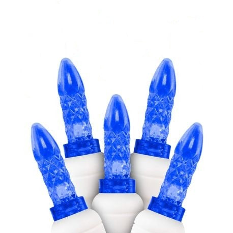 M5 LED Christmas Lights 70L Blue WHITE WIRE