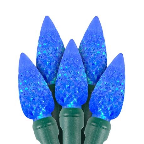 50 count blue C6 LED Christmas lights