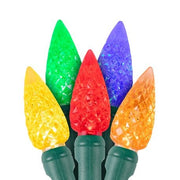 C6 70 count multi color LED Christmas lights
