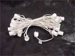 C9 sockets and wire 100 feet on white wire
