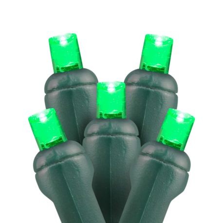 Green 5mm LED Christmas lights 50L