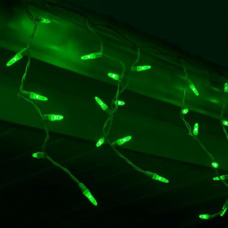 M5 70L Icicle Lights Green GREEN WIRE