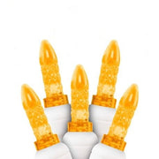 M5 LED Christmas Lights 70L Orange WHITE WIRE