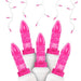 M5 LED Icicle Lights 70L Pink WHITE WIRE