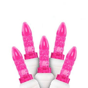 M5 LED Christmas Lights 70L Pink WHITE WIRE