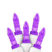 M5 LED Christmas Lights 70L Purple WHITE WIRE