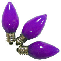 Purple C9 SMD LED bulbs opaque