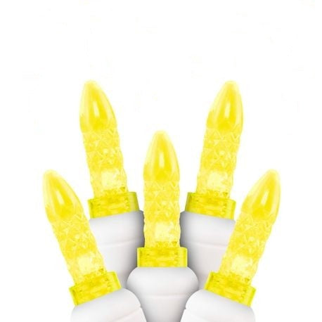 M5 LED Christmas Lights 70L Yellow WHITE WIRE